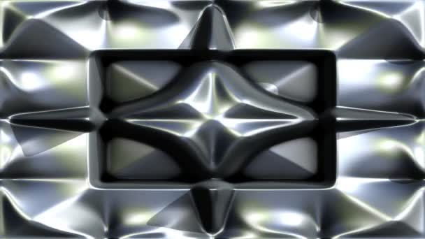 概要幾何学的要素をブレンドした金属色の動き映像 — ストック動画