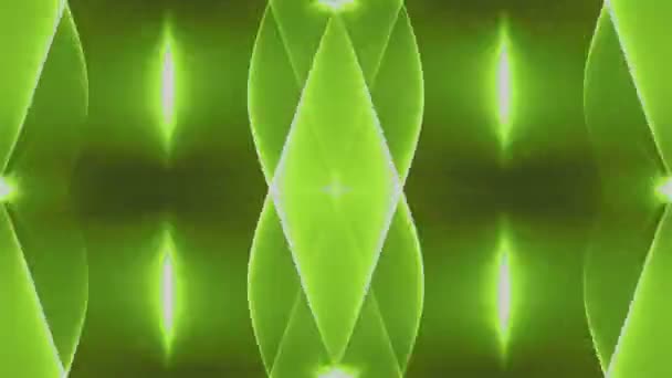Images Mouvement Colorées Vertes Abstraites Avec Des Éléments Géométriques Mélangés — Video
