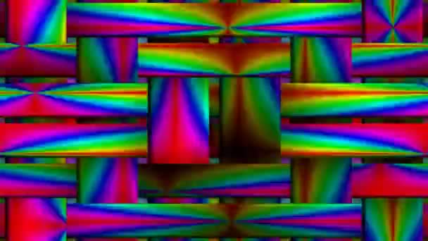 Clip Imágenes Movimiento Color Abstracto Con Patrón Tejido Parpadeando Espectro — Vídeos de Stock