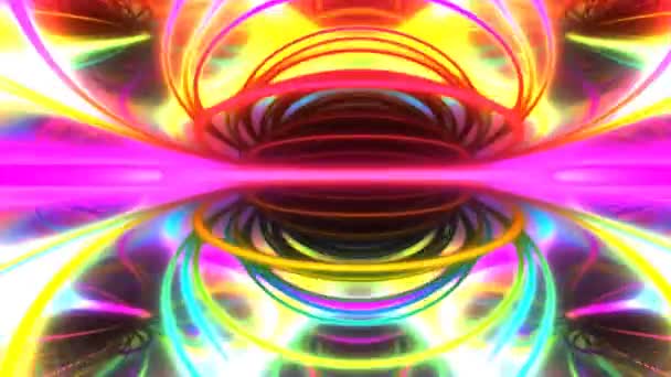 Farbenfroher Abstrakter Filmclip Mit Mehreren Sich Transformierenden Elipsoiden Objekten — Stockvideo