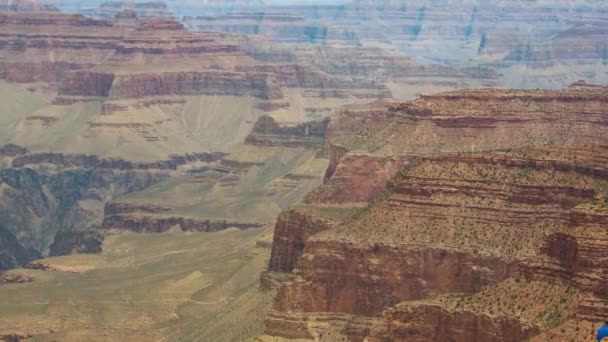 Grand Canyon Overlook pada hari yang cerah — Stok Video