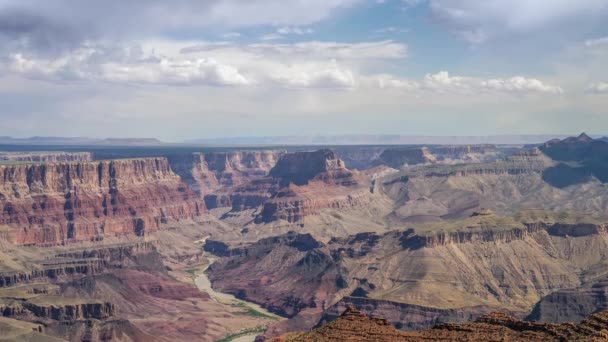 A Grand Canyon időzónája egy felhős napon — Stock videók