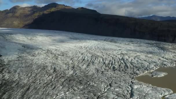 공중에서 본 Vatnajokull Glacier, Iceland — 비디오
