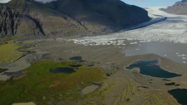 Luftaufnahme des Vatnajokull-Gletschers, Island — Stockvideo