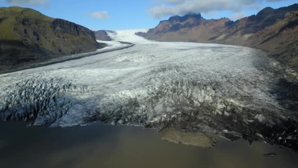 Vista aérea do Glaciar Vatnajokull, Islândia — Vídeo de Stock