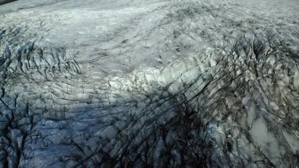 Vue aérienne du glacier d'en haut - 4k images aériennes stock — Video