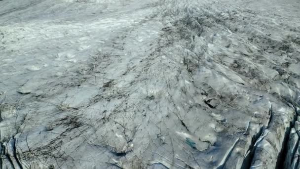 Luftaufnahme des Gletschers von oben - 4k Stock Luftaufnahmen — Stockvideo