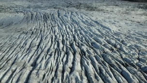 Visão aérea da geleira de cima - 4k estoque de imagens aéreas — Vídeo de Stock