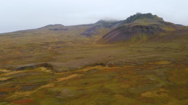 Aerial Westfjords of Iceland panorama de Troed Scenic Lookout a lo largo de Djupvegur — Vídeos de Stock