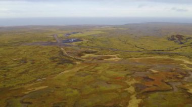 İzlanda 'nın Westfjords Havalimanı Troed Scenic Lookout Djupvegur boyunca