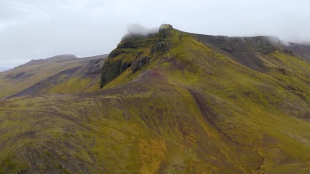 Aerial Westfjords of Iceland panorama of Troed Scenic Lookout over Djupvegur — стокове відео