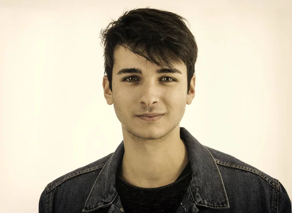 Close-up of handsome young man in studio — Stock Photo, Image