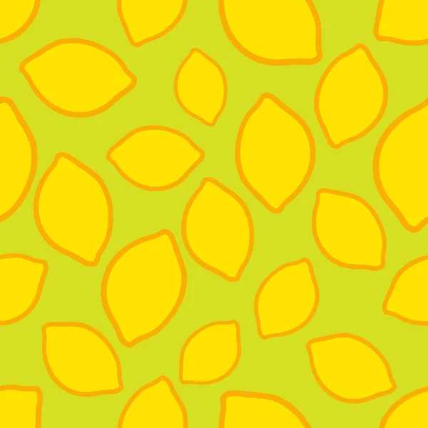Illustrazione Senza Soluzione Continuità Con Limoni — Vettoriale Stock