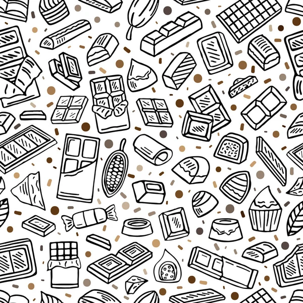 çikolata doodle sorunsuz arka plan