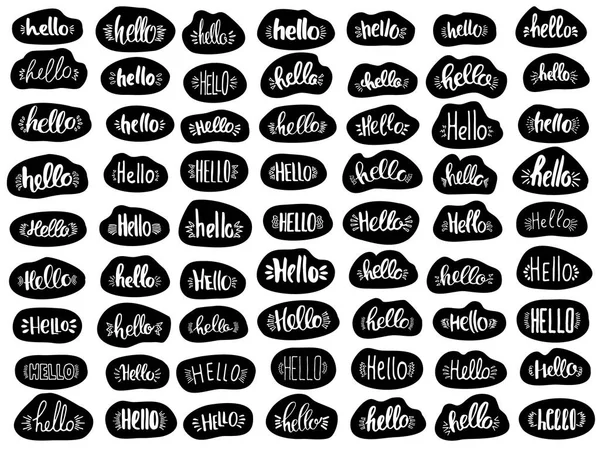 Set Hello Belettering — Stockvector