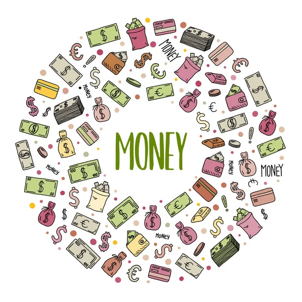 Label Money Icons — Stock Vector
