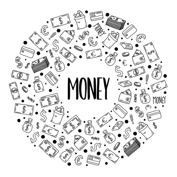 Label Money Icons — Stock Vector