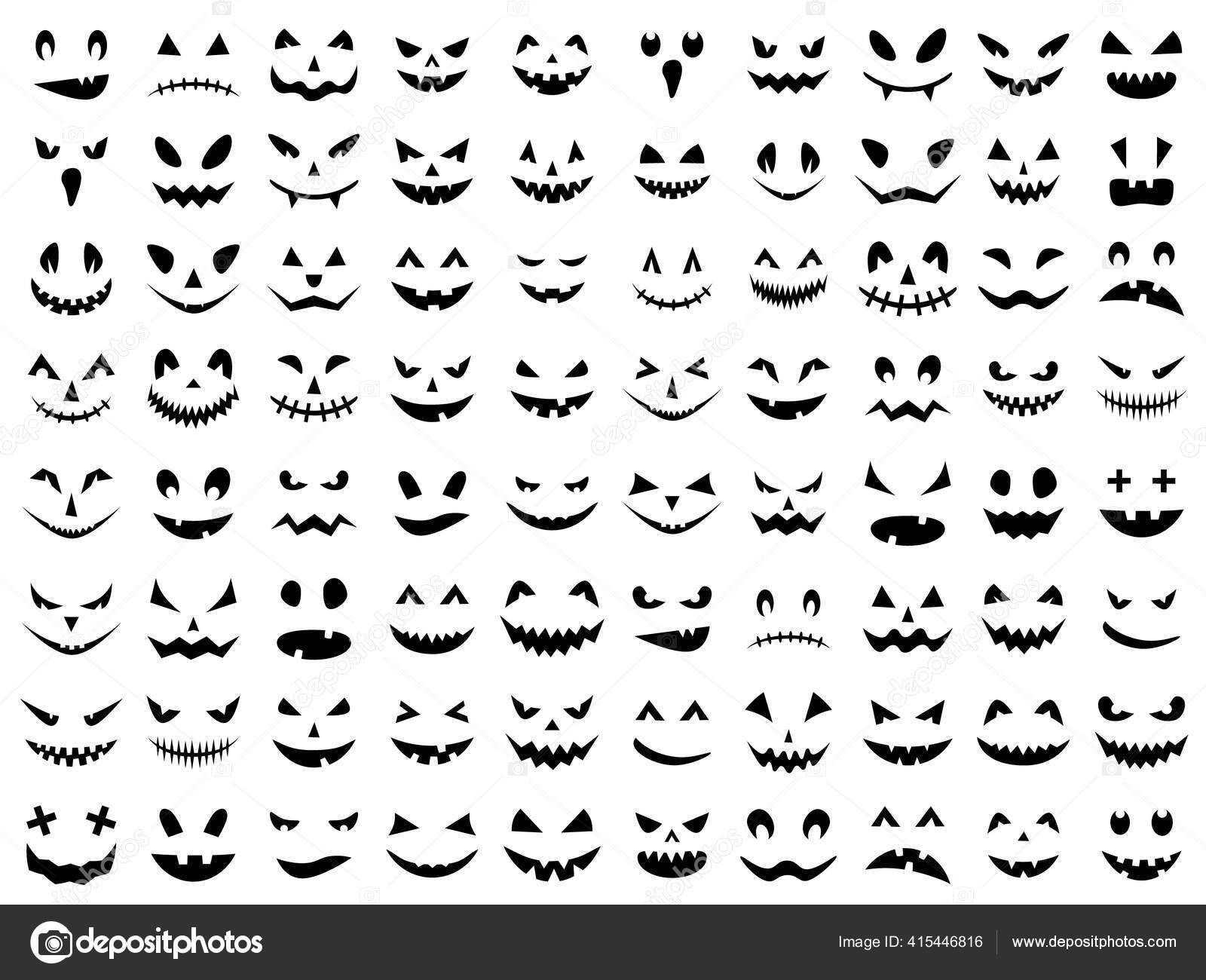 南瓜脸，怪异的南瓜笑，万圣节鬼脸图库矢量图©vitalkaka 415446816, image size:1600x1300