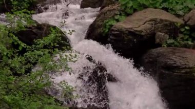 waterfall deep into the mountains