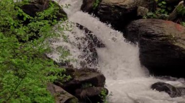 waterfall deep into the mountains