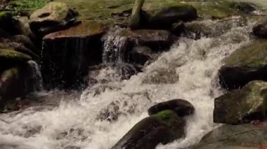 waterfall deep into the mountains