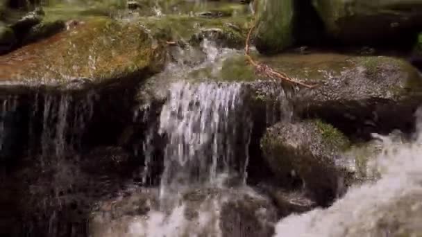 Waterfall Deep Mountains — Vídeo de stock