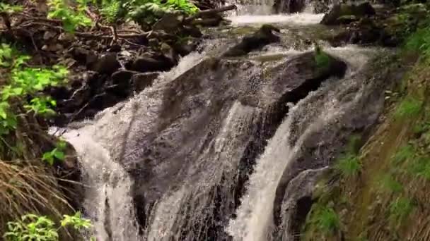 Waterfall Deep Mountains — ストック動画