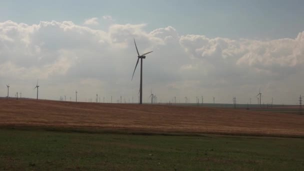 Molinos Viento Campo — Vídeos de Stock