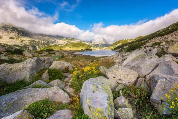 Magnífica Vista Verano Del Lago Frog Las Montañas Pirin — Foto de Stock