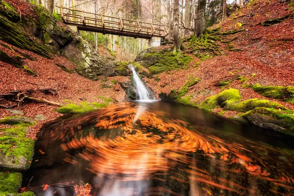 Autumn View River Small Waterfall Bulgaria — Stock Photo, Image