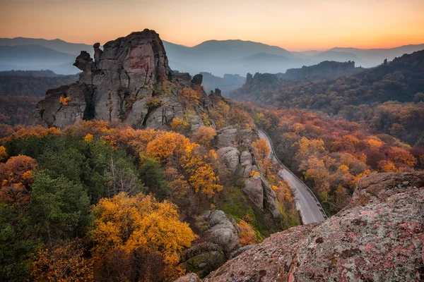 Magnífica Vista Nocturna Las Rocas Belogradchik Bulgaria — Foto de Stock