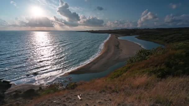 Video Con Vista Panoramica Mattutina Con Una Delle Spiagge Più — Video Stock