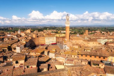 Siena, Toskana bölgesindeki Piazza del Campo, İtalya