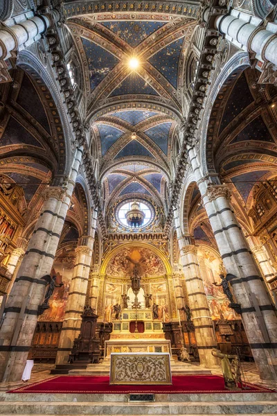 Siena Aprile 2019 Veduta Panoramica Degli Interni Del Duomo Siena — Foto Stock