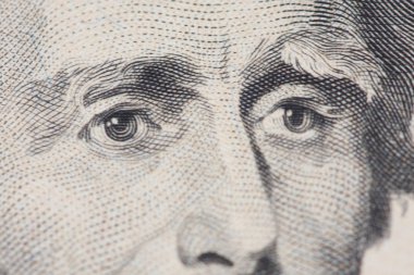 20 dolarlık banknot. 20 dolarlık banknot. Sırayla yerleştirilen banknotlar, ABD Başkanı Jackson'ın yüzü.