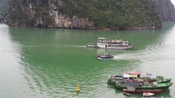 Rotseiland Halong Bay Vietnam Zuidoost Azië — Stockvideo