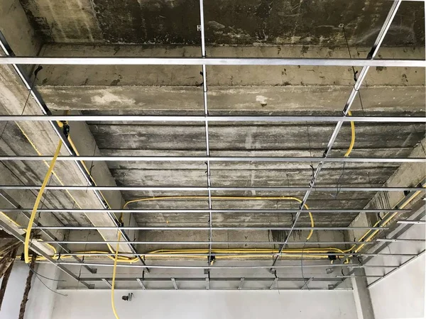 Structure of ceiling inside home structure.