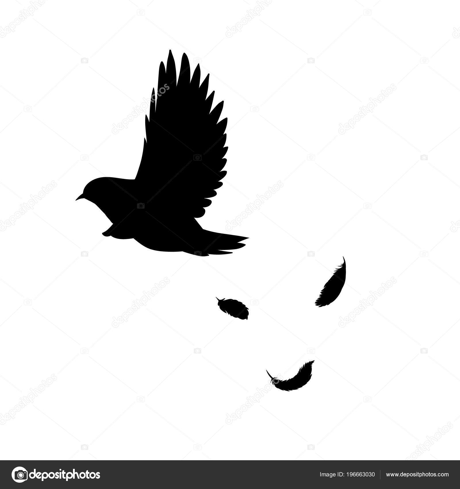 Download Black Flying Bird Silhouette Concept — Stock Vector ...