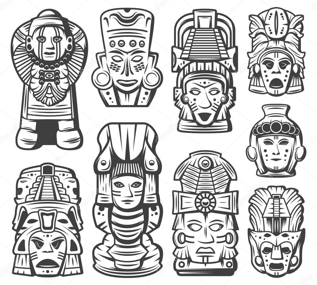 Vintage Maya Civilization Objects Collection