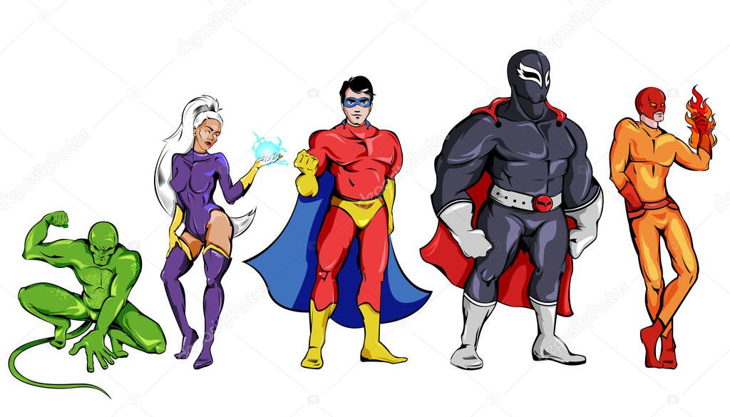 Comic Superheroes Set