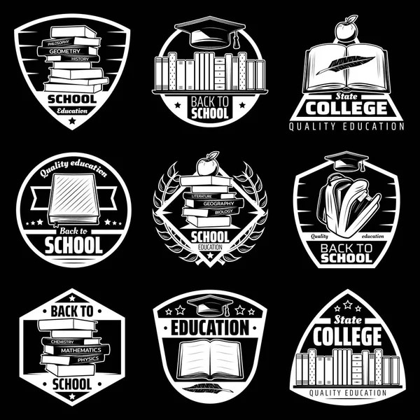 Vintage okul etiket kümesine geri