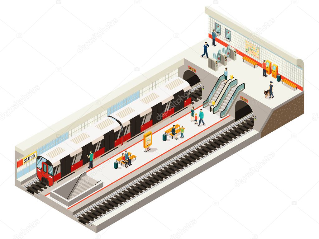 Isometric Subway Station Concept