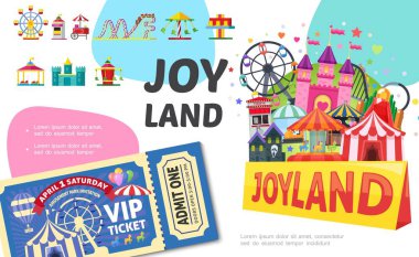 Düz eğlence parkı kavramı