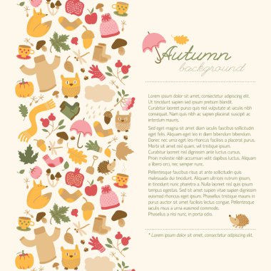 Karikatür tarzı sonbahar kavramı