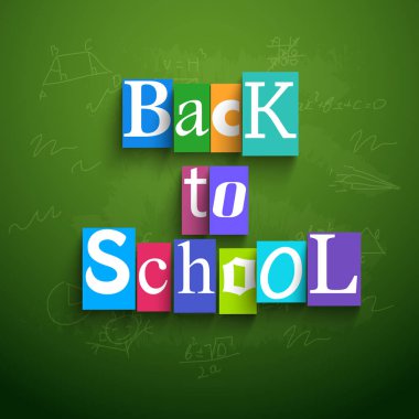 Back To School çok renkli kağıt arka plan
