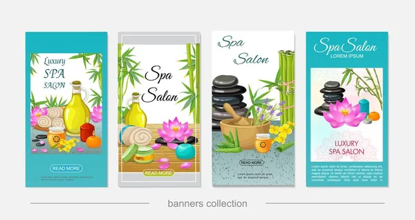 Platte Spa Salon verticale Banners — Stockvector