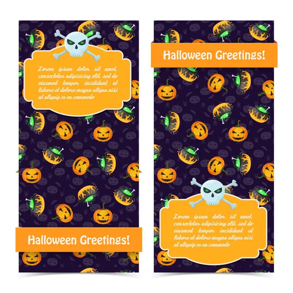 Feliz Halloween Vertical Banners — Vetor de Stock