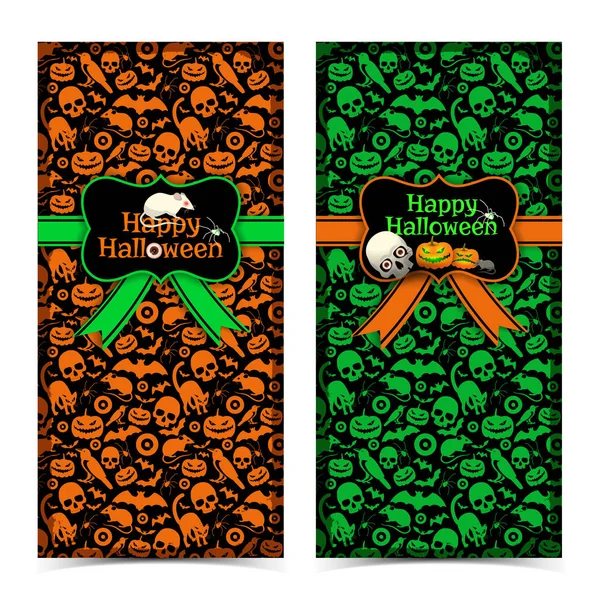 Felice Halloween banner verticali — Vettoriale Stock