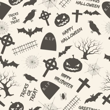 Cadılar Bayramı tek renkli Seamless modeli