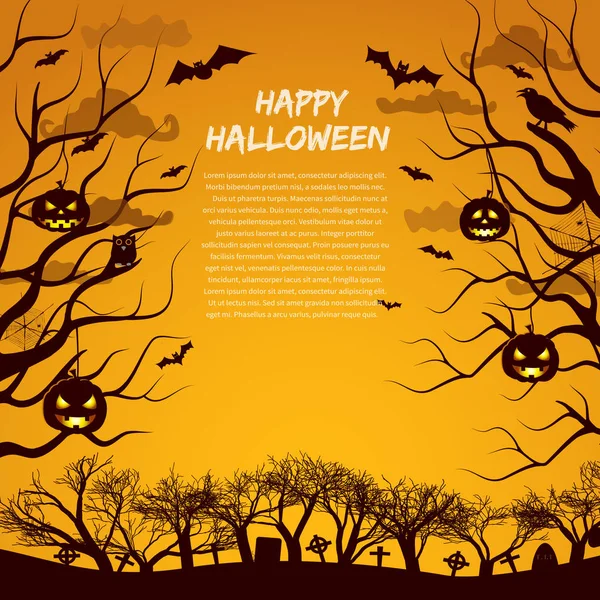 Tarjeta de felicitación Halloween — Archivo Imágenes Vectoriales